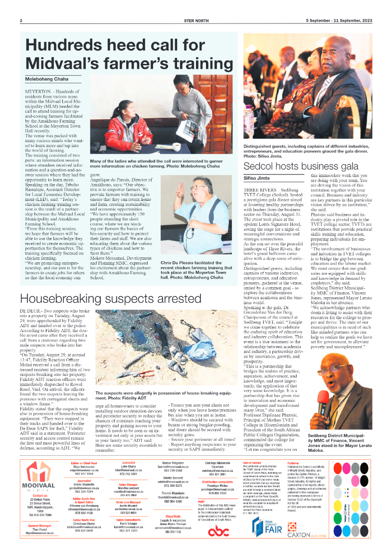 STER NORTH 5 September – 11 September, 2023 page 2