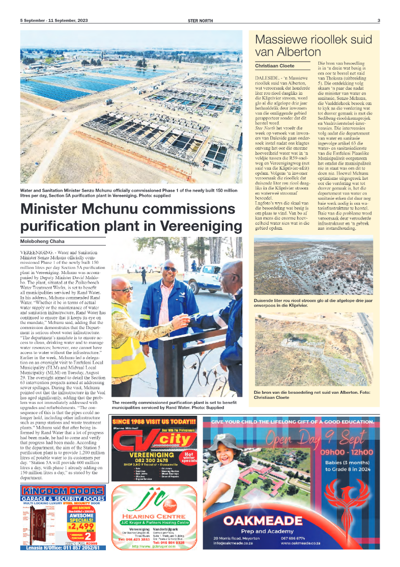 STER NORTH 5 September – 11 September, 2023 page 3