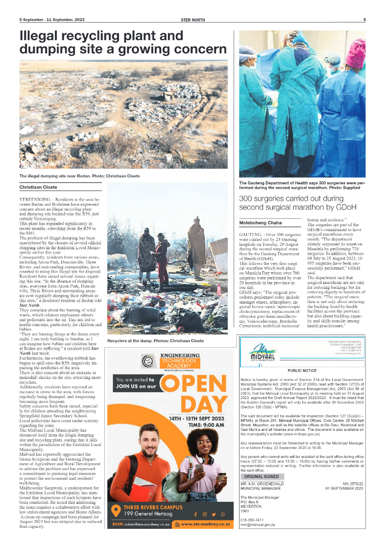 STER NORTH 5 September – 11 September, 2023 page 5