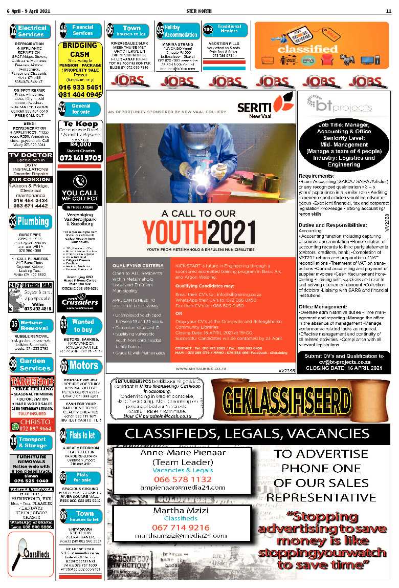 STER NORTH 6 April – 9 April 2021 page 11