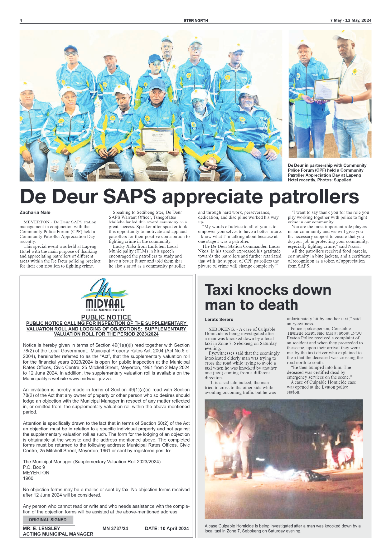 STER NORTH 7 May – 13 May, 2024 page 4