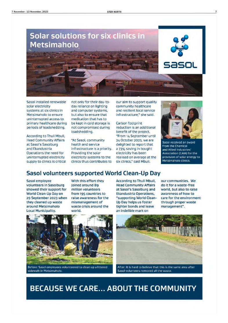 STER NORTH 7 November – 13 November, 2023 page 7