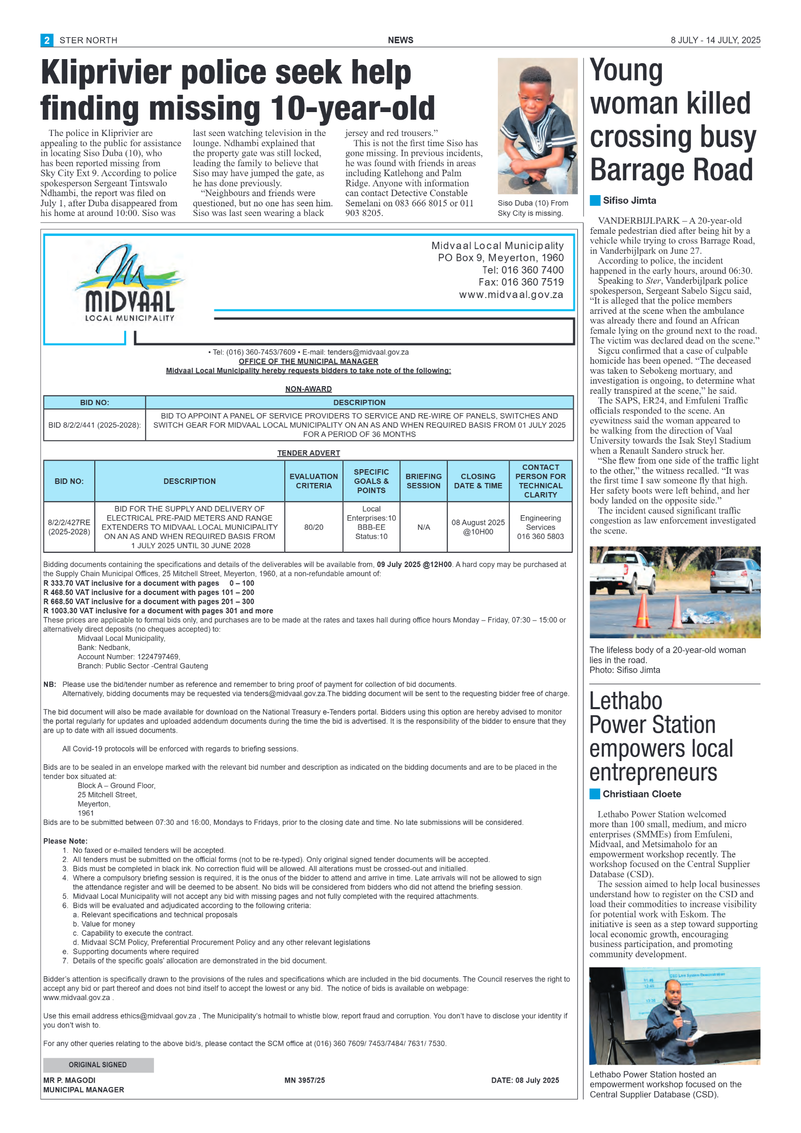STER NORTH 8 JULY – 14 JULY, 2025 page 2