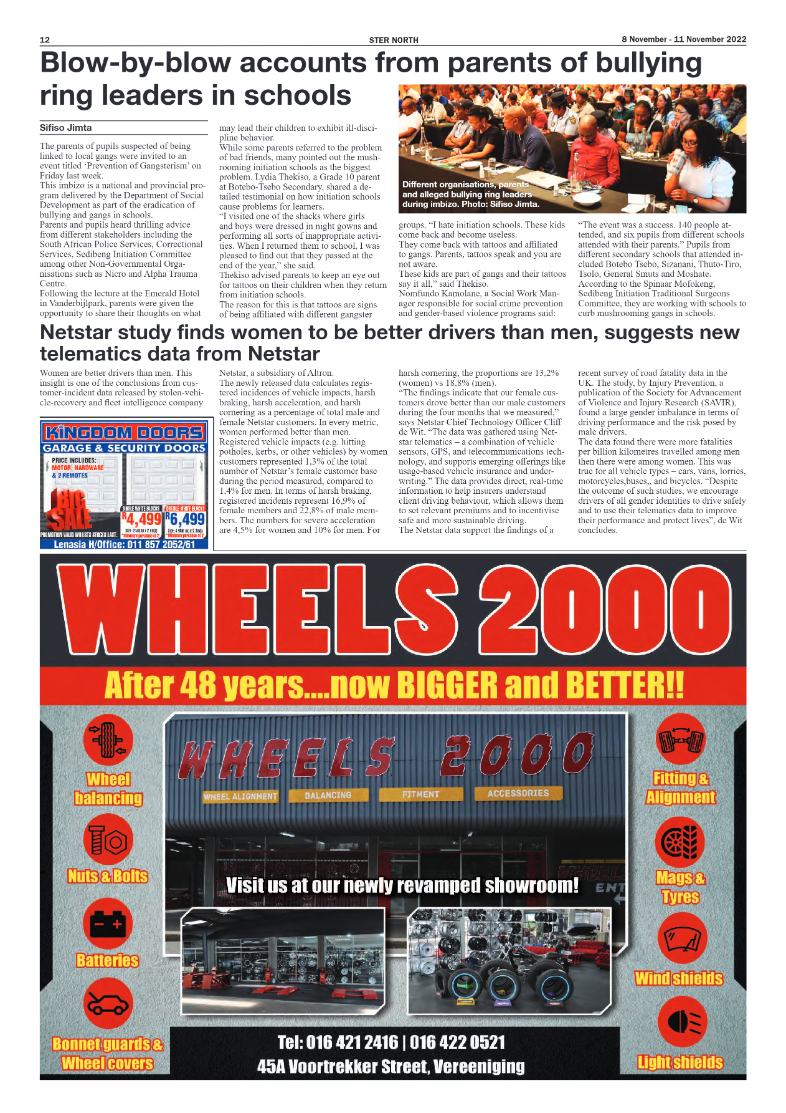 STER NORTH 8 November – 11 November 2022 page 12
