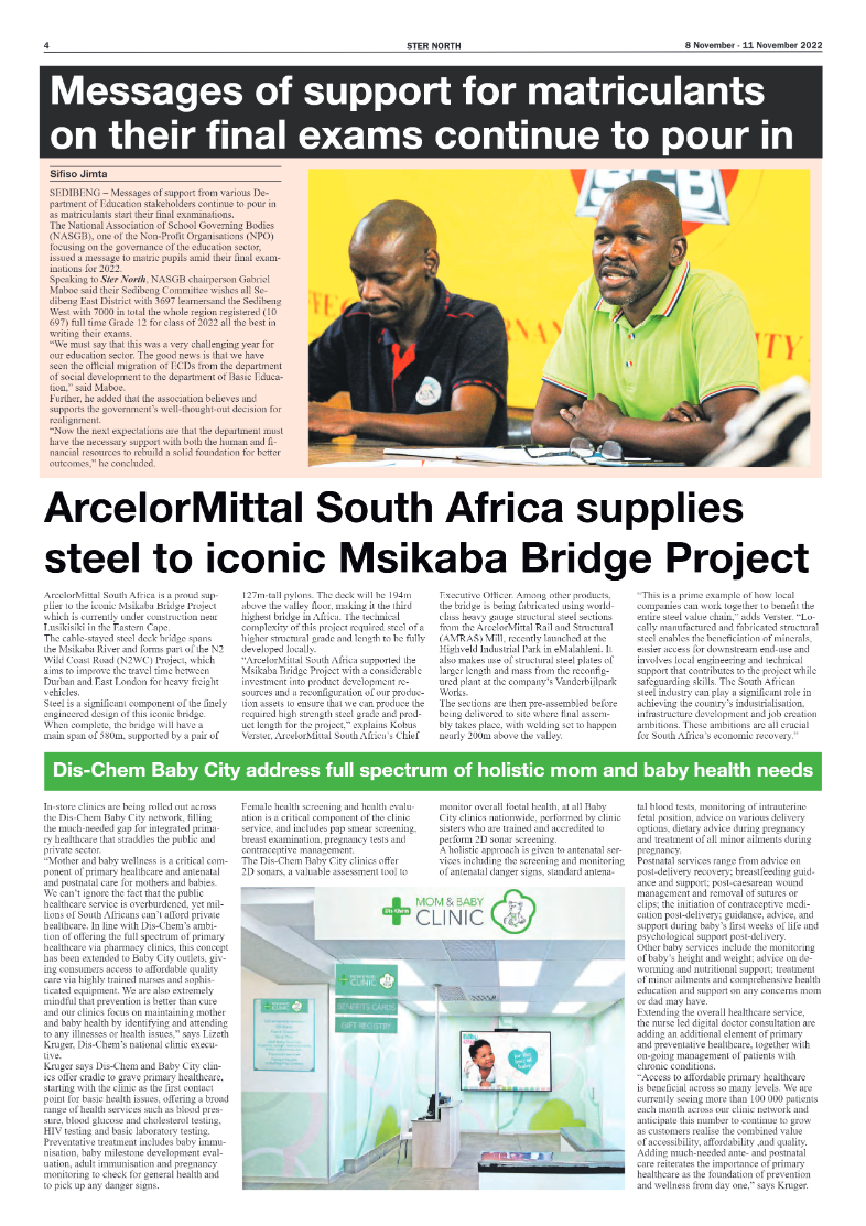 STER NORTH 8 November – 11 November 2022 page 4