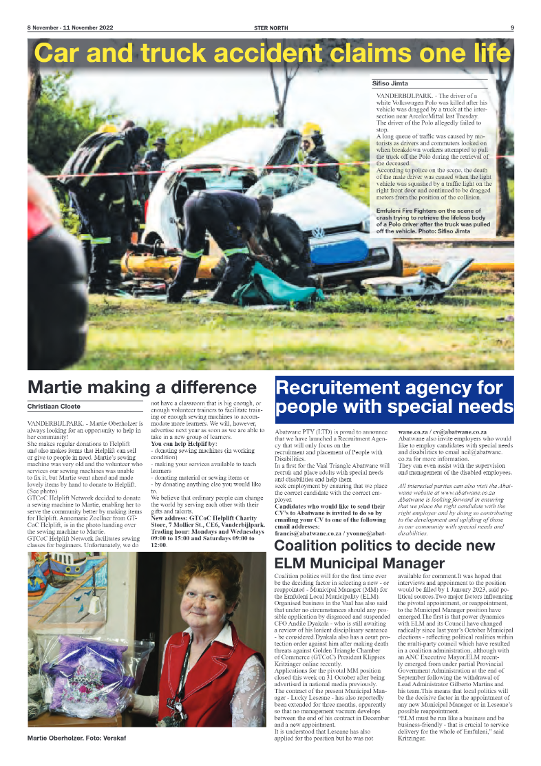STER NORTH 8 November – 11 November 2022 page 9