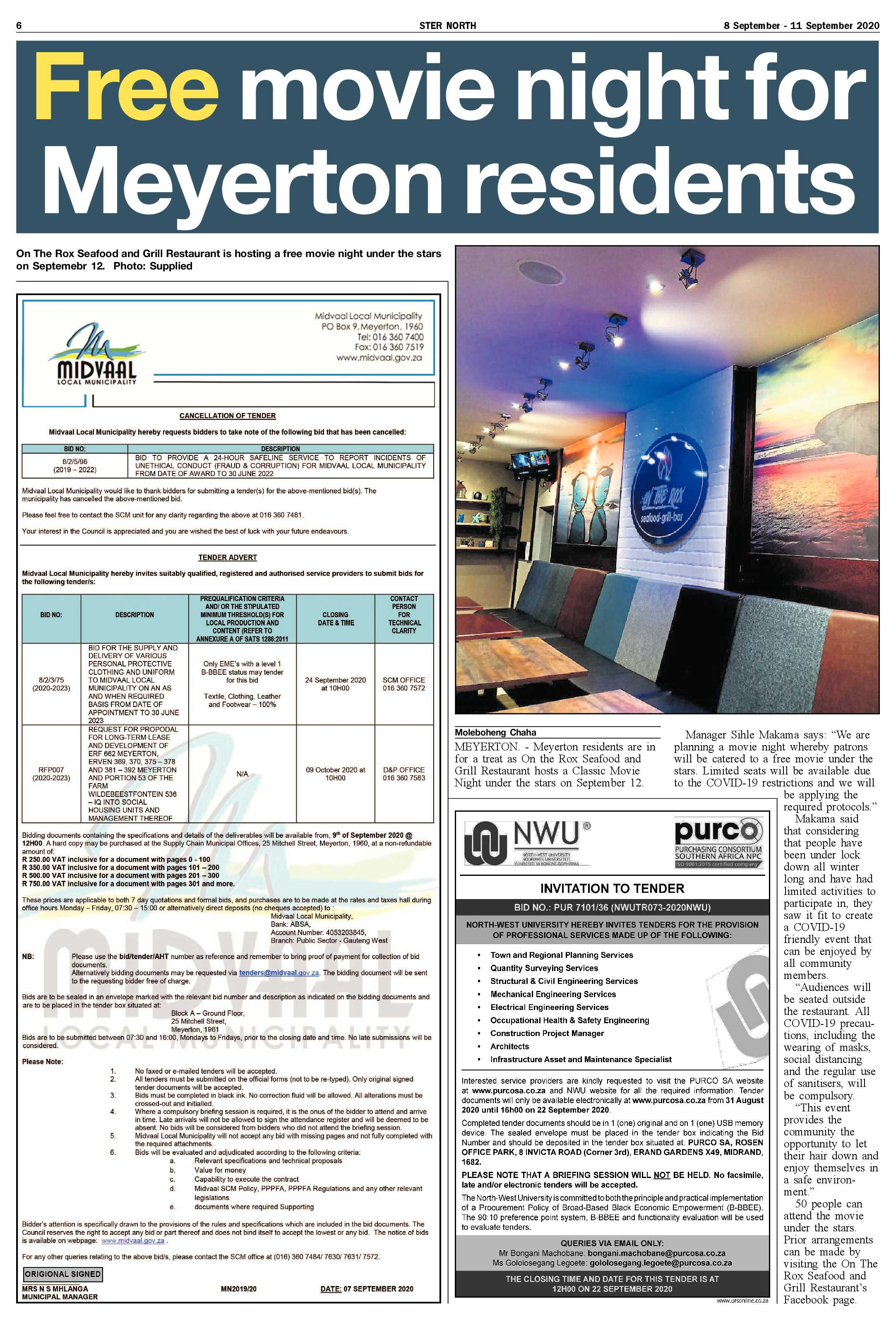 STER NORTH 8 September – 11 September 2020 page 6