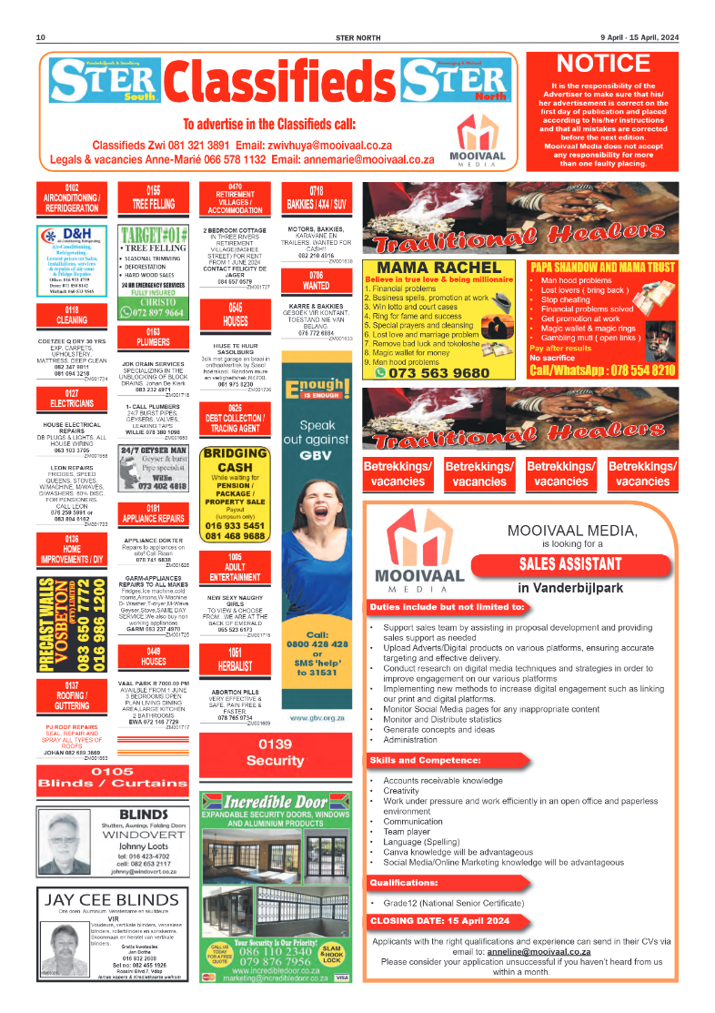 STER NORTH 9 April – 15 April, 2024 page 10