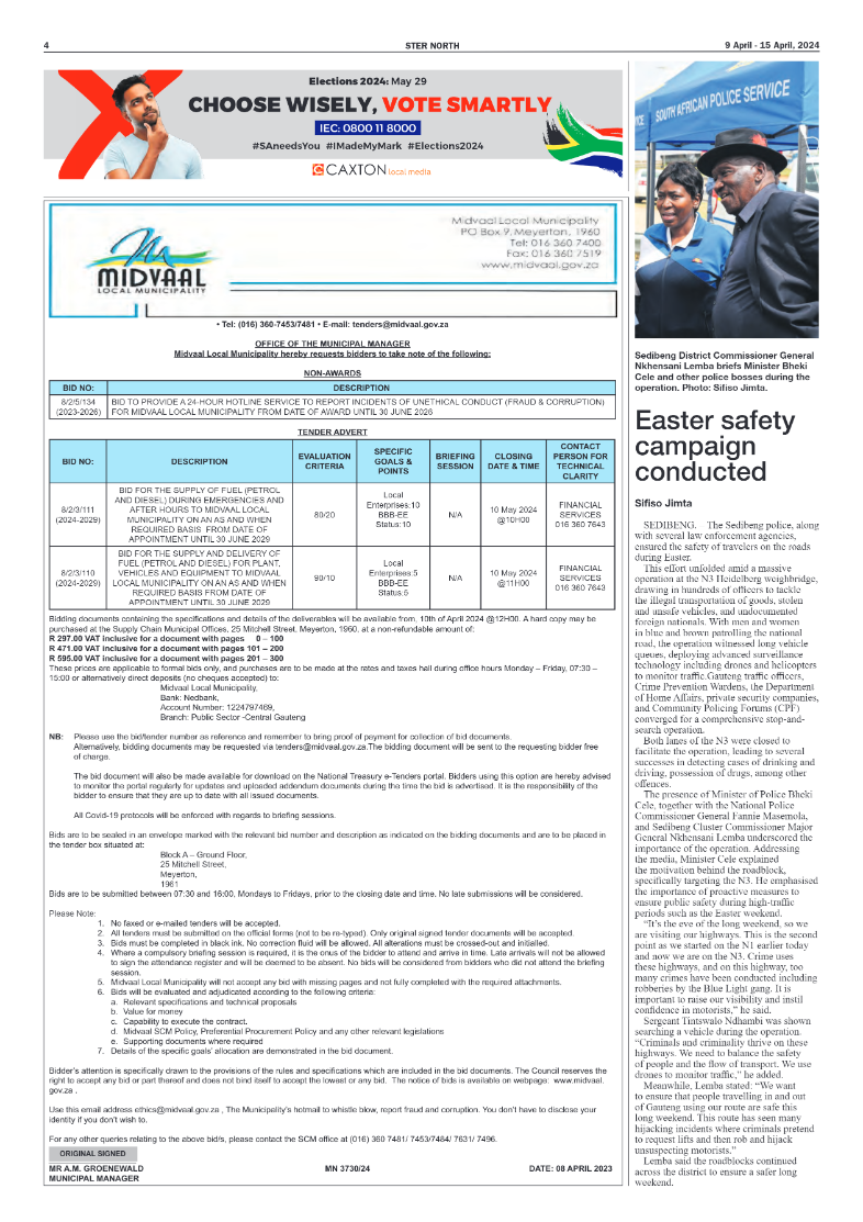 STER NORTH 9 April – 15 April, 2024 page 4