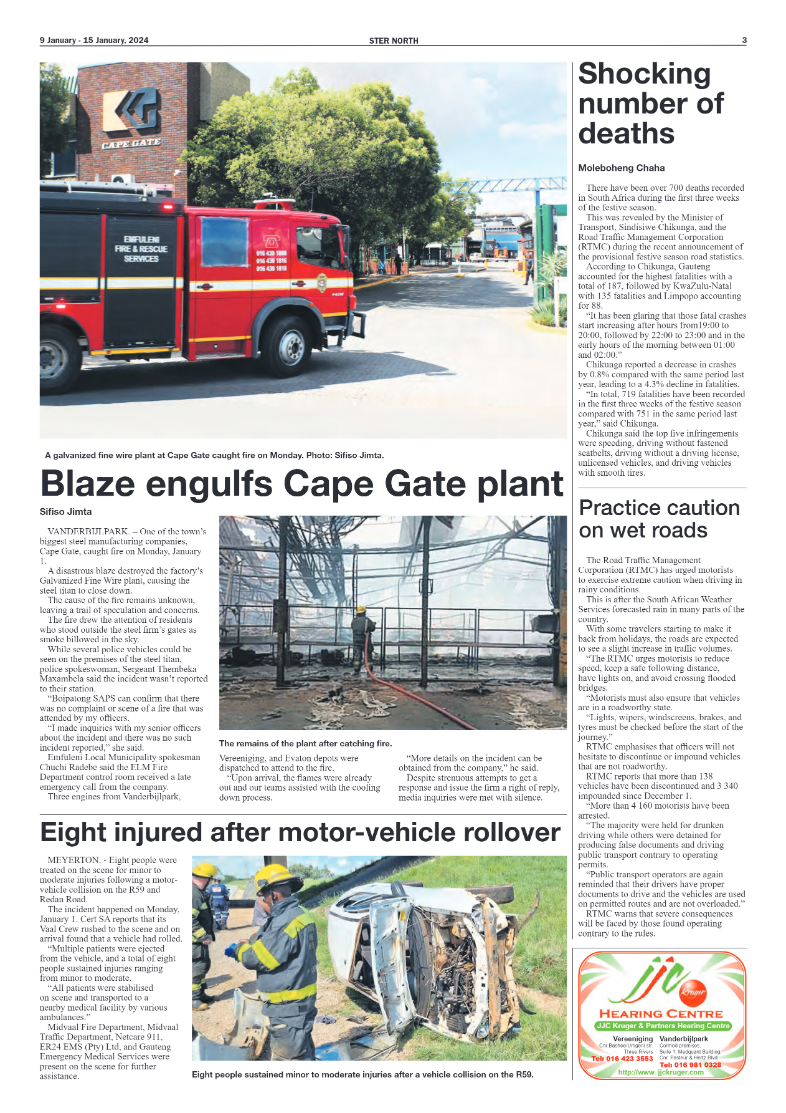STER NORTH 9 January – 15 January, 2024 page 3