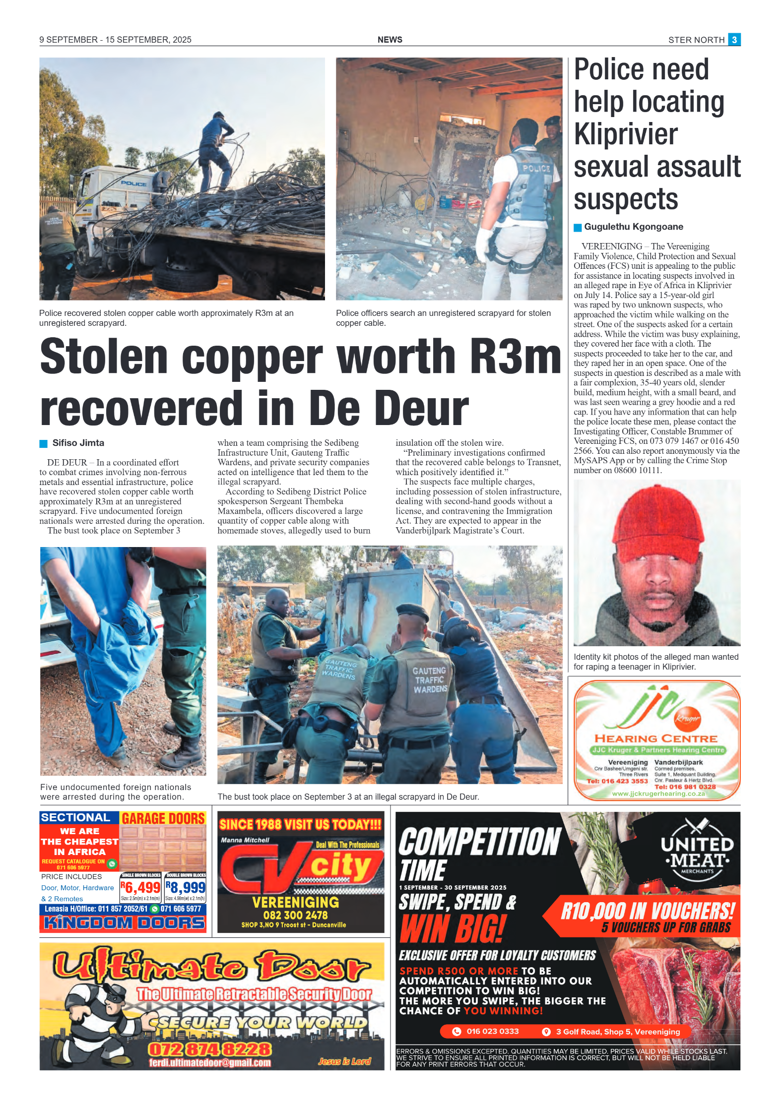 STER NORTH 9 SEPTEMBER – 15 SEPTEMBER, 2025 page 3