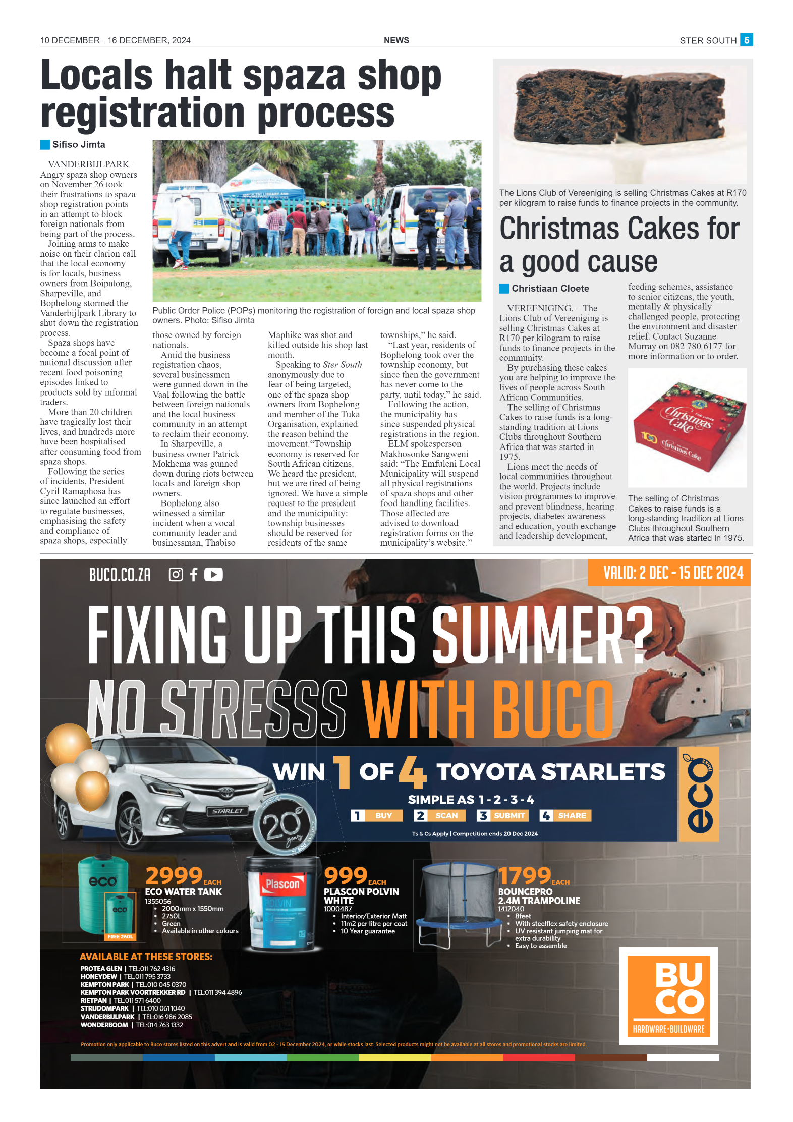 STER SOUTH 10 DECEMBER – 16 DECEMBER, 2024 page 5