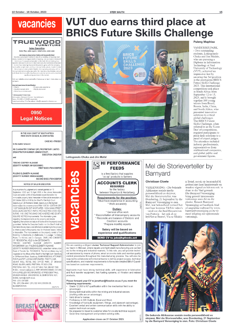 STER SOUTH 10 October – 16 October, 2023 page 15