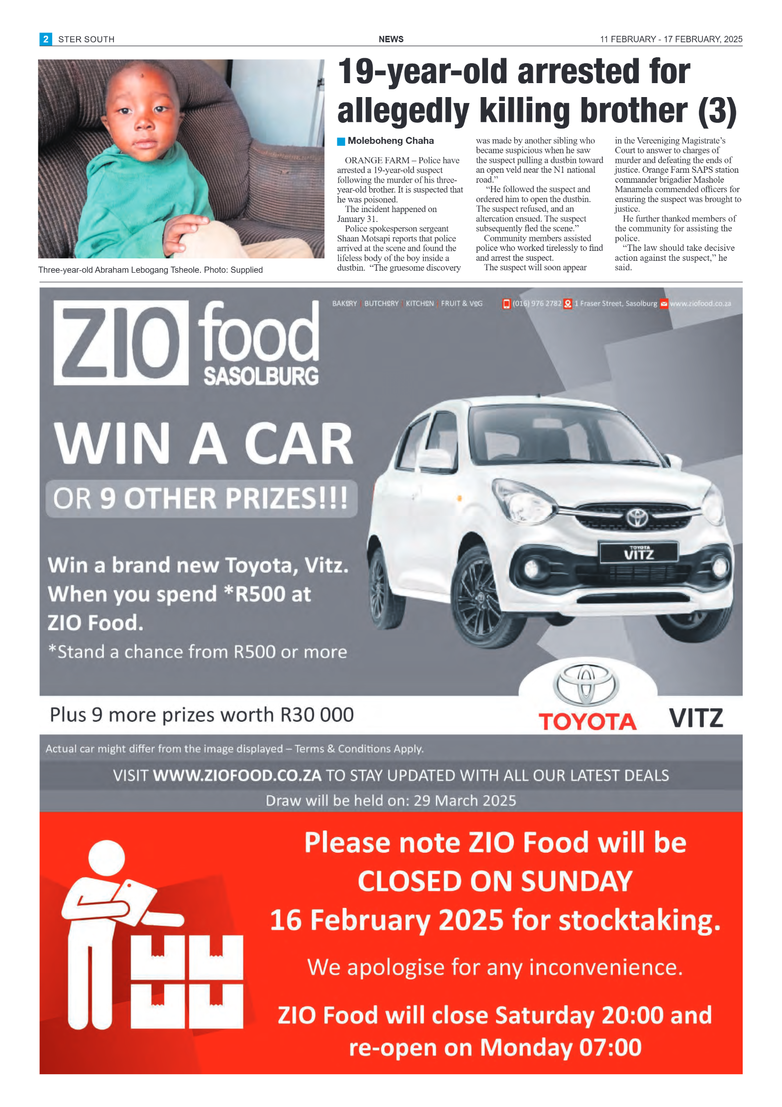 STER SOUTH 11 FEBRUARY – 17 FEBRUARY, 2025 page 2