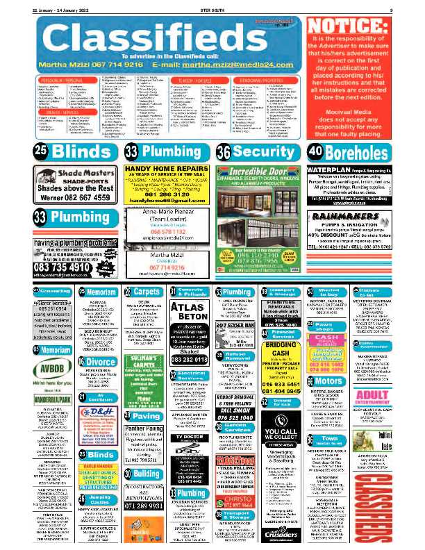 STER SOUTH 11 January – 14 January 2022 page 9