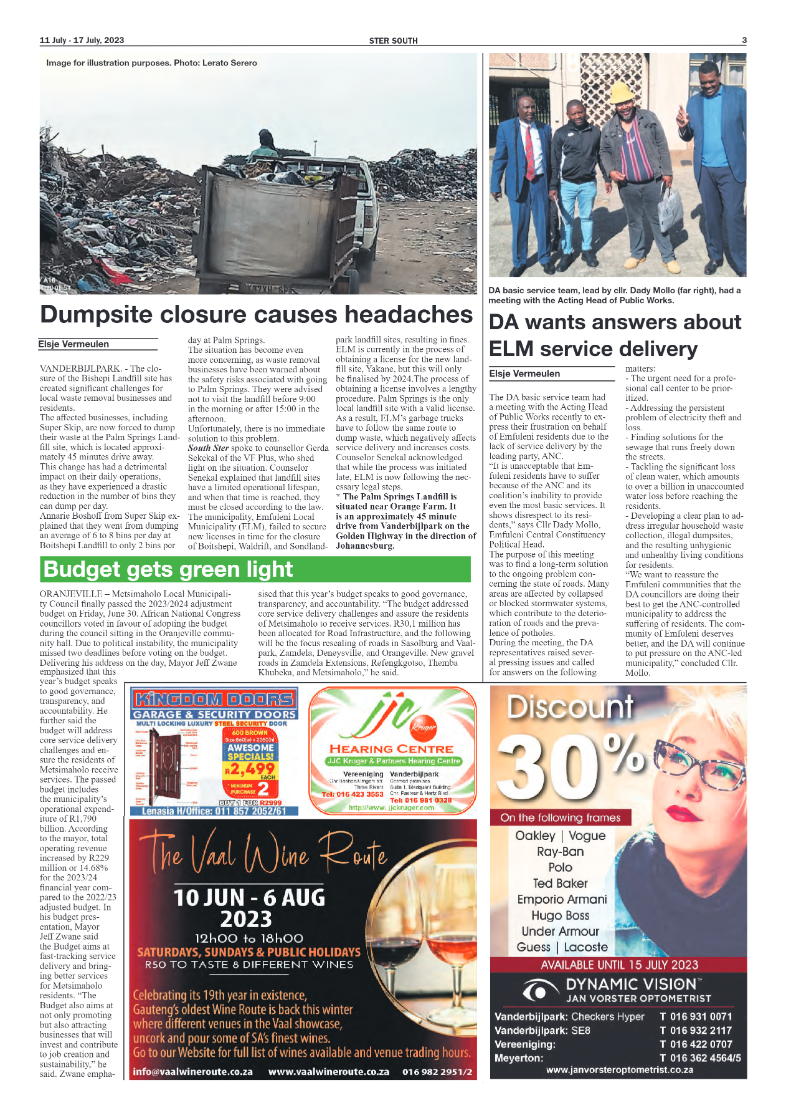 STER SOUTH 11 July – 17 July, 2023 page 3