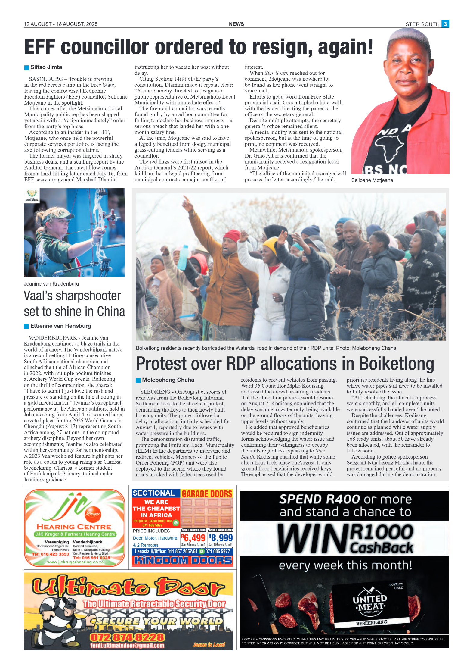 STER SOUTH 12 AUGUST – 18 AUGUST, 2025 page 3