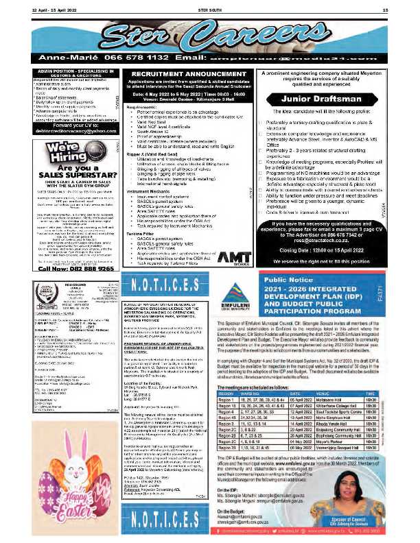 STER SOUTH 12 April – 15 April 2022 page 14