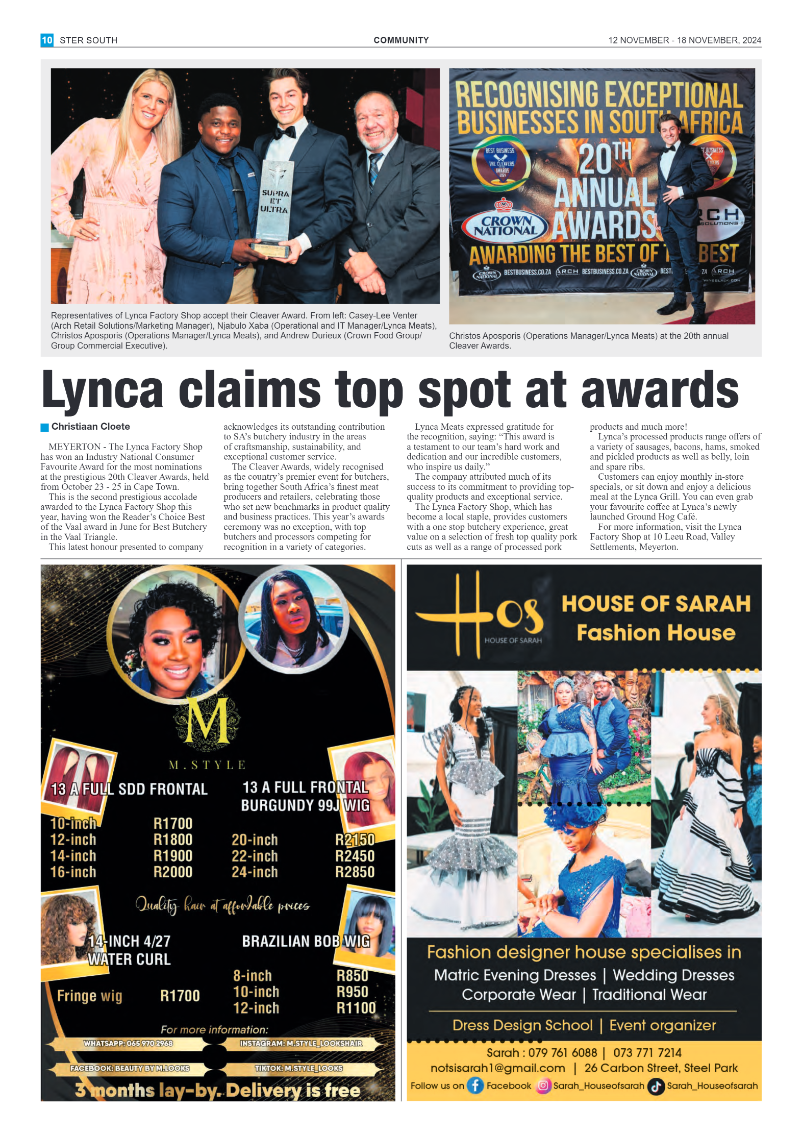 STER SOUTH 12 NOVEMBER – 18 NOVEMBER, 2024 page 10
