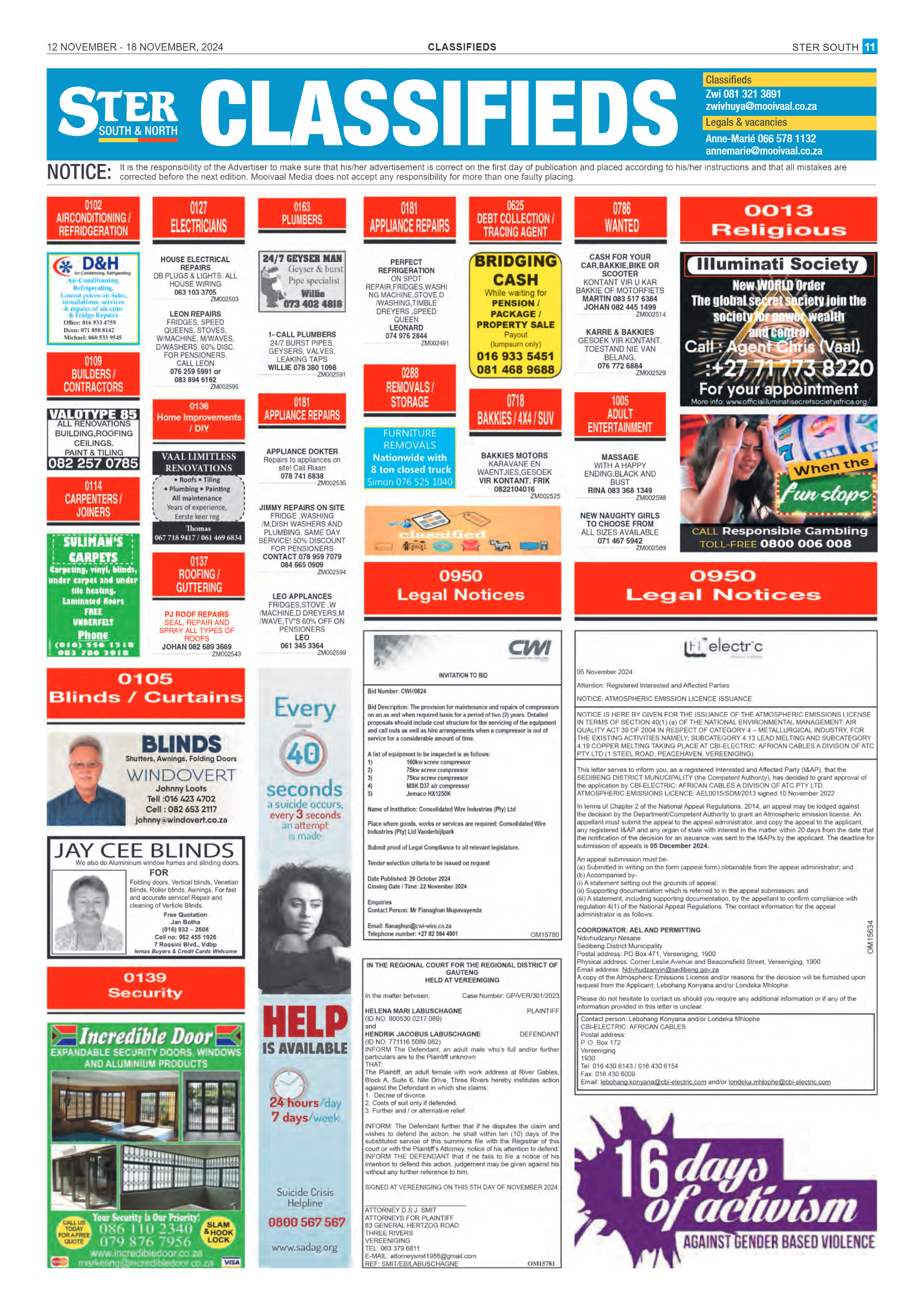 STER SOUTH 12 NOVEMBER – 18 NOVEMBER, 2024 page 11