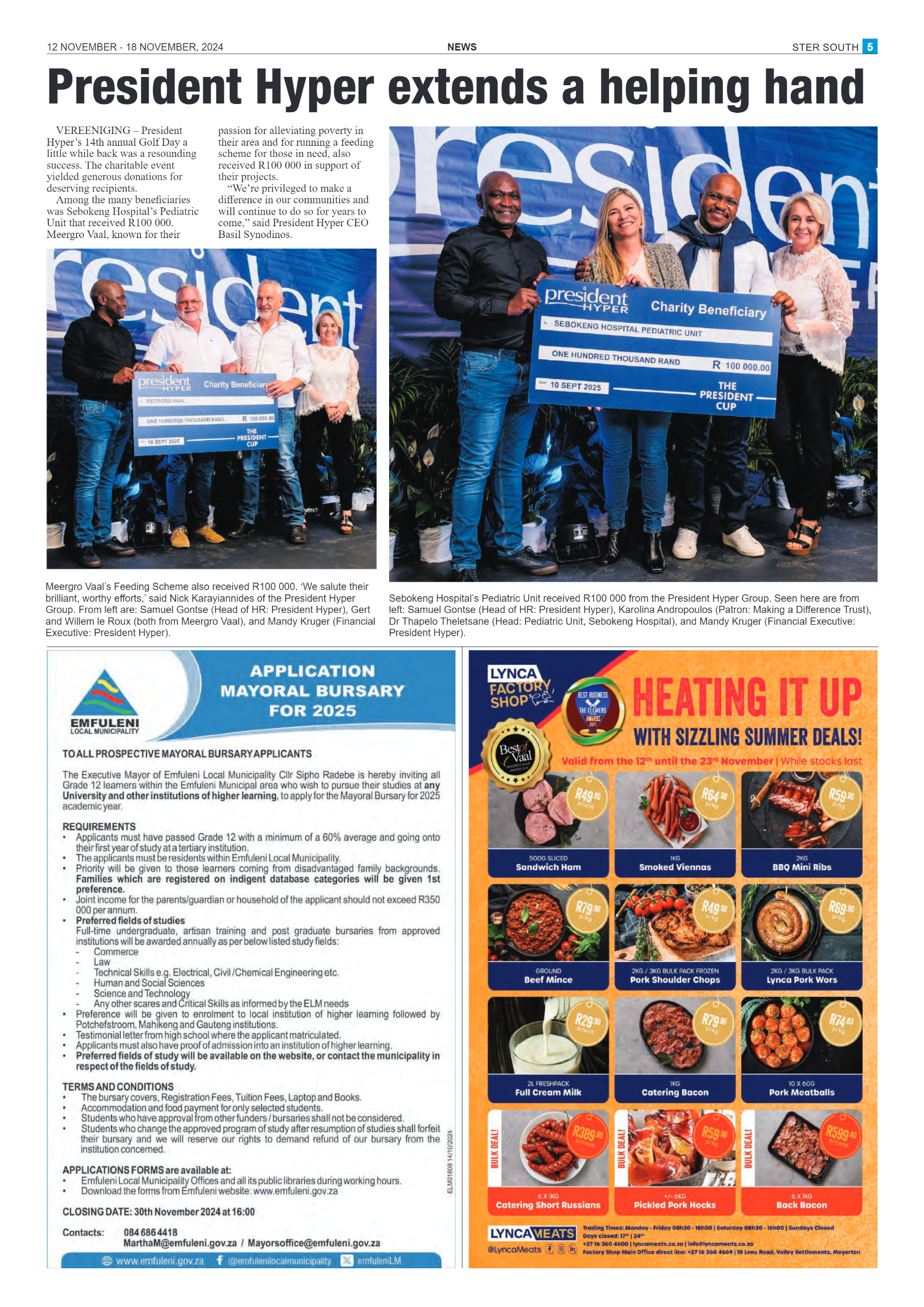 STER SOUTH 12 NOVEMBER – 18 NOVEMBER, 2024 page 5