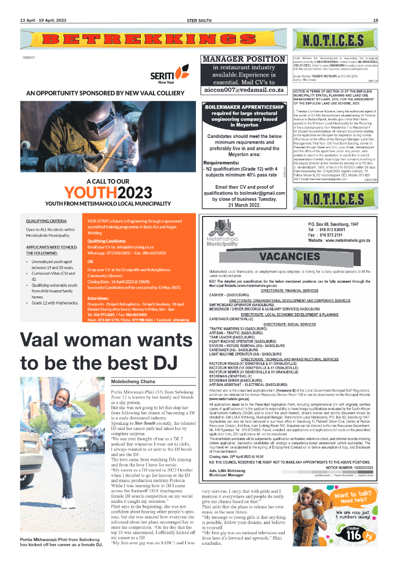 STER SOUTH 13 April – 19 April, 2023 page 15