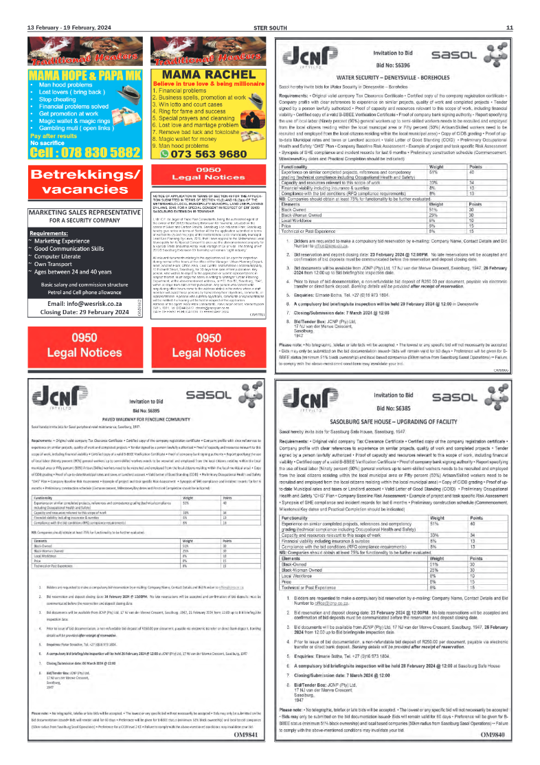 STER SOUTH 13 February – 19 February, 2024 page 11
