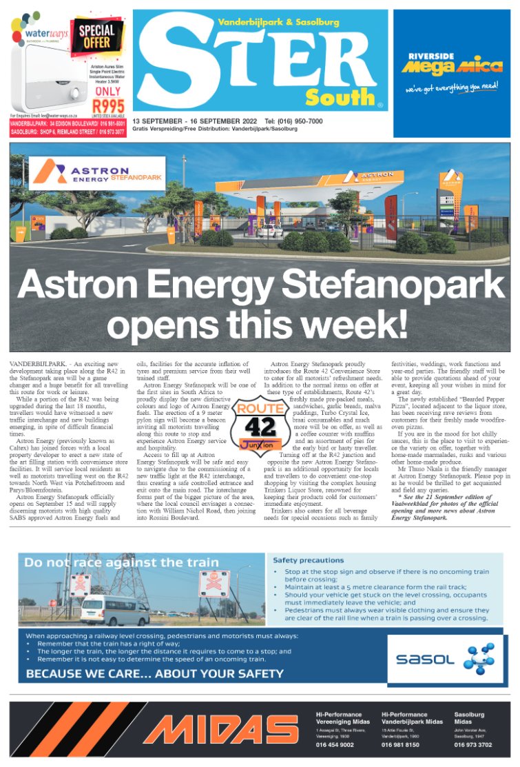 STER SOUTH 13 September – 16 September 2022 page 1