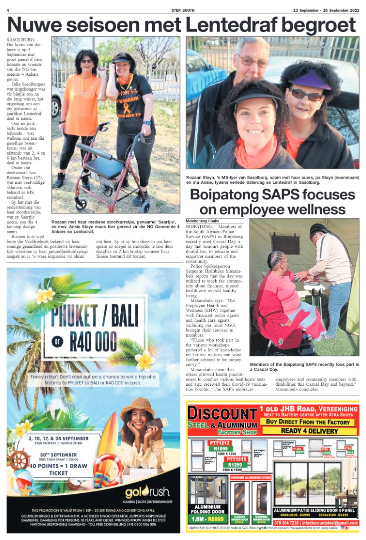 STER SOUTH 13 September – 16 September 2022 page 3