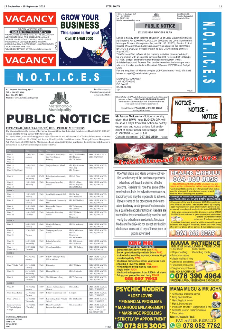 STER SOUTH 13 September – 16 September 2022 page 9