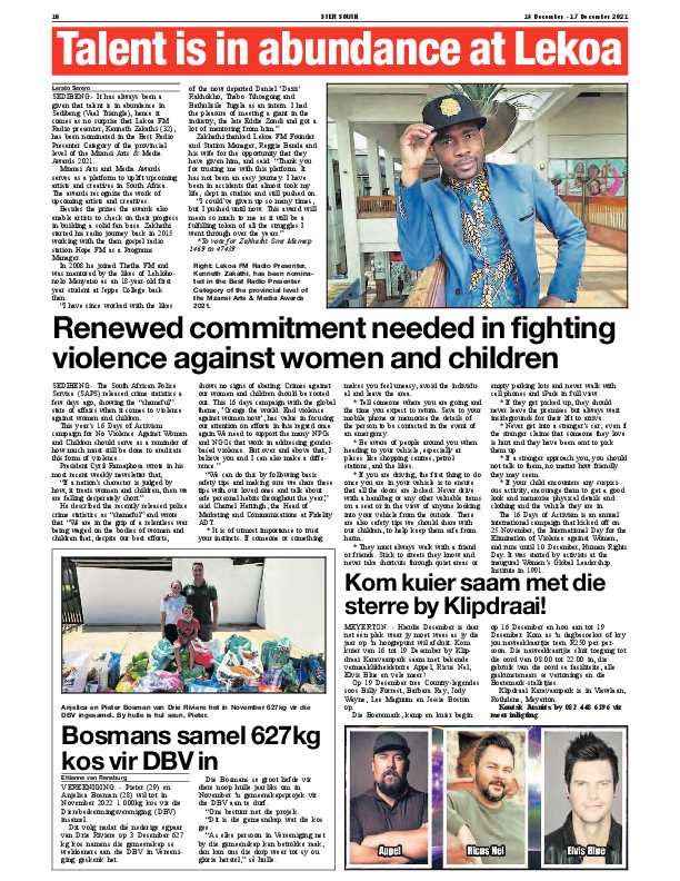 STER SOUTH 14 December – 17 December 2021 page 16