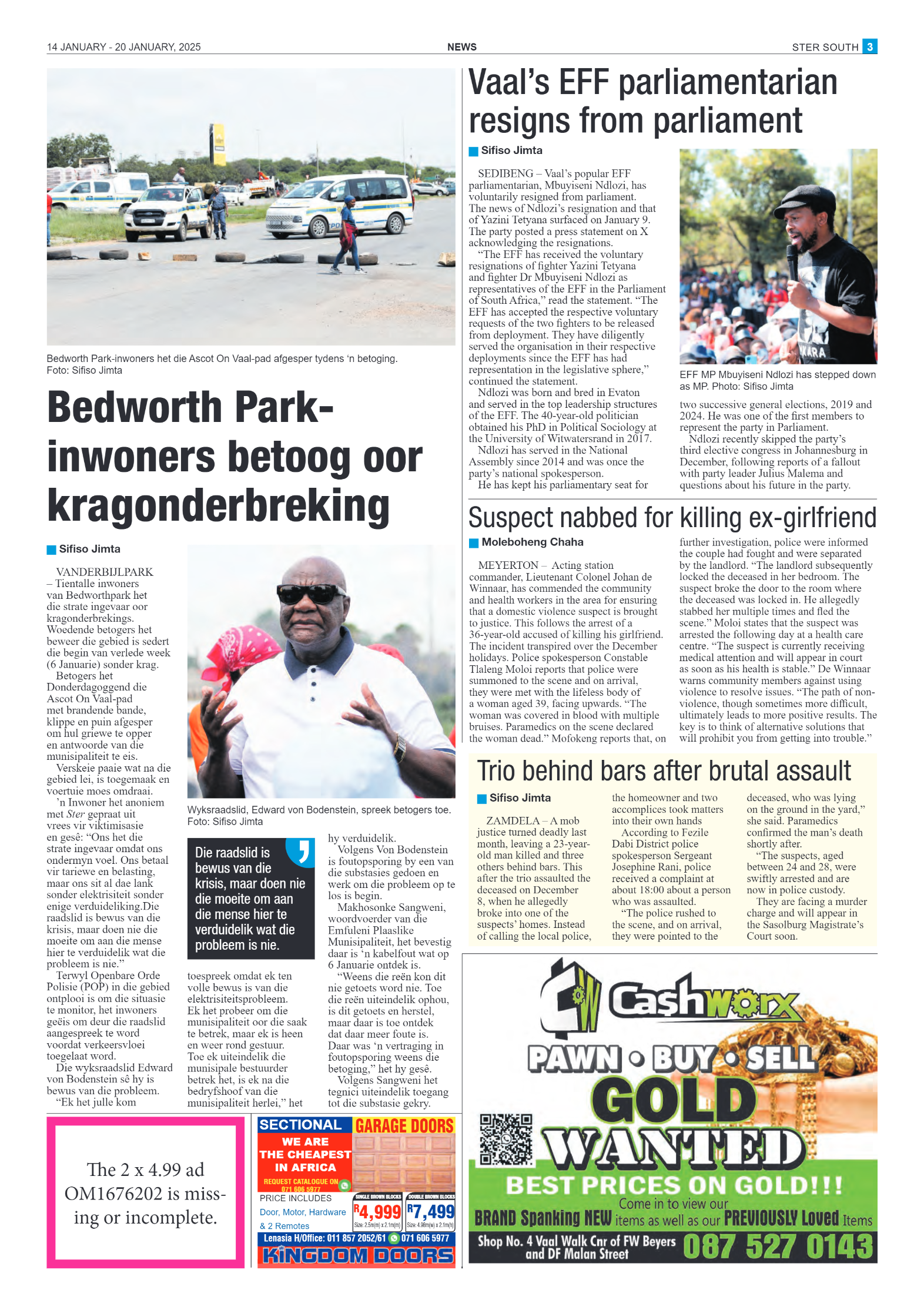 STER SOUTH 14 JANUARY – 20 JANUARY, 2025 page 3