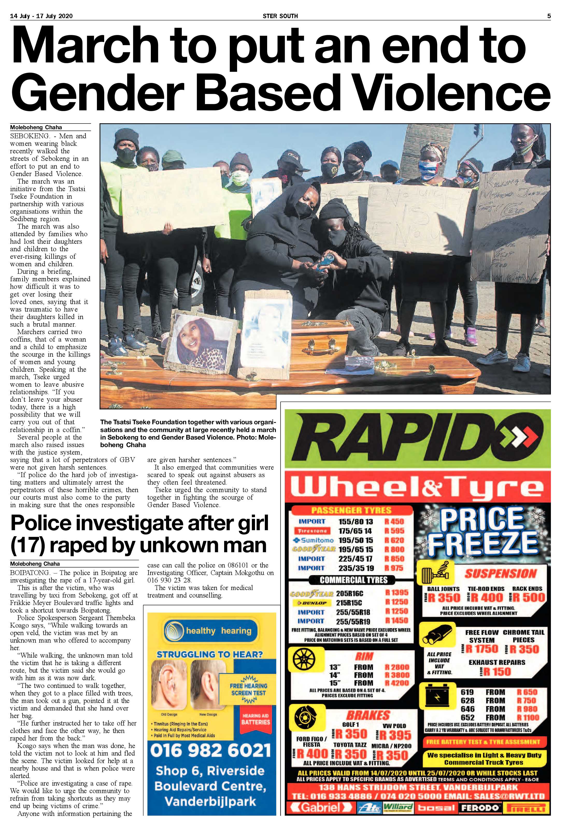 SOUTH STER 14 JULY – 17 JULY 2020 page 5