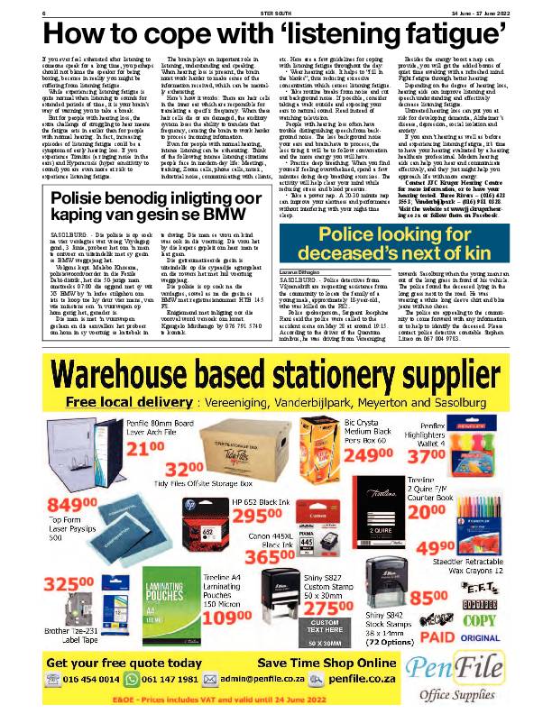 STER SOUTH 14 June – 17 June 2022 page 6