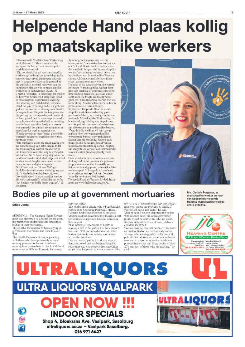 STER SOUTH 14 Maart – 17 Maart 2023 page 3