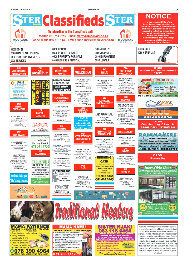 STER SOUTH 14 Maart – 17 Maart 2023 page 9