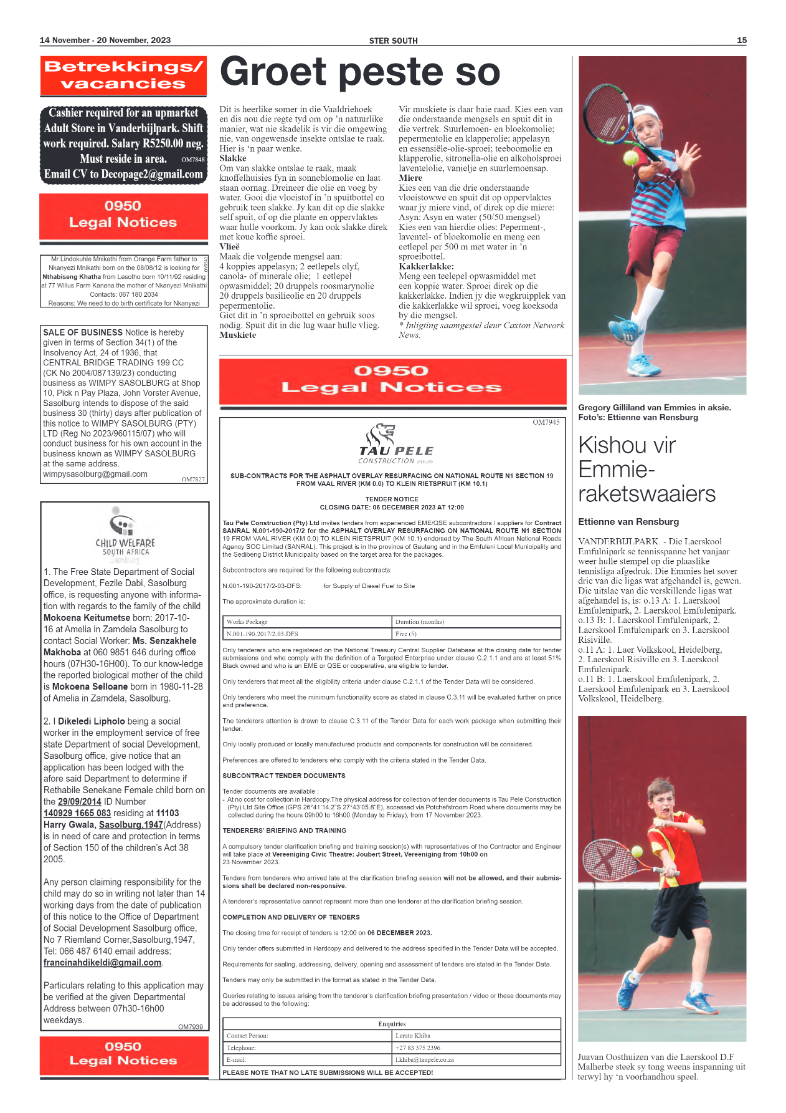 STER SOUTH 14 November – 20 November, 2023 page 14