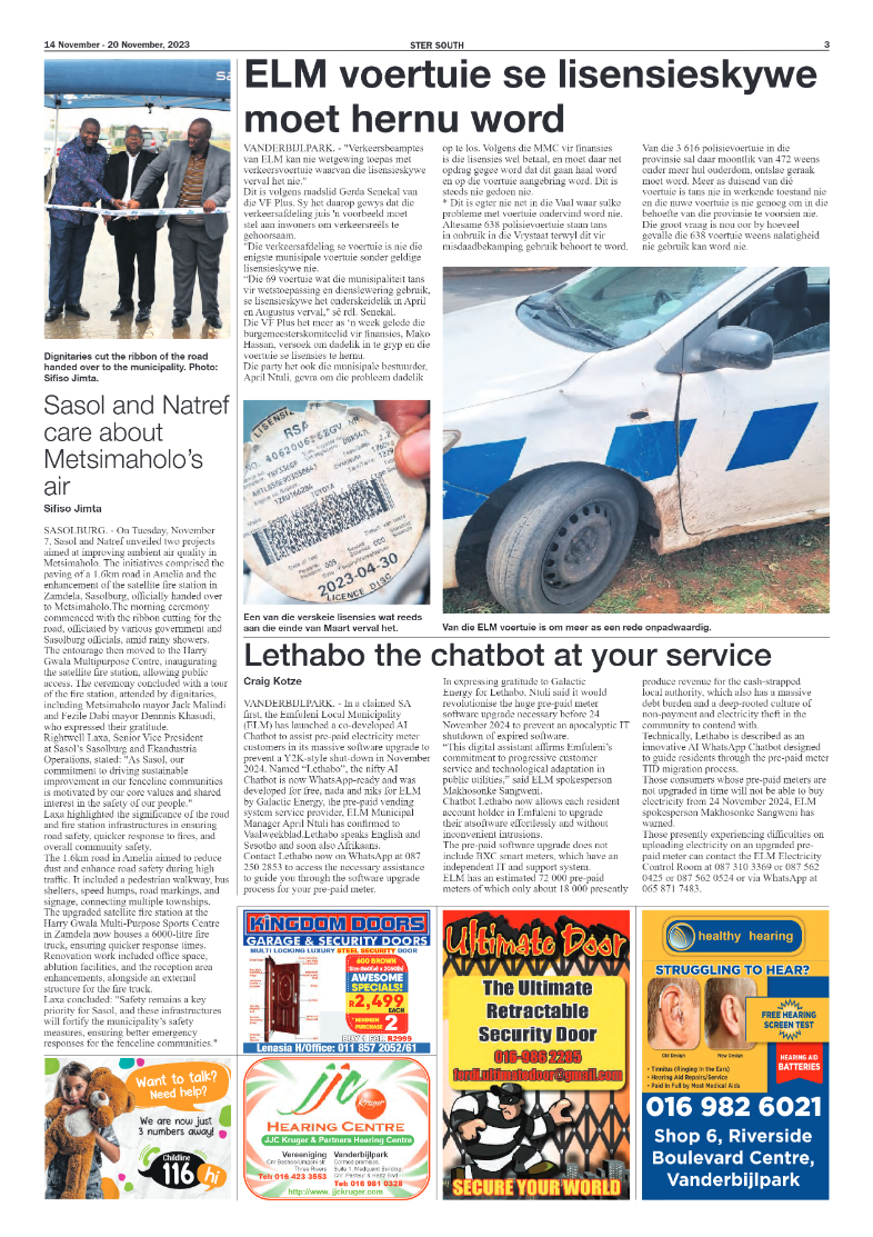 STER SOUTH 14 November – 20 November, 2023 page 3