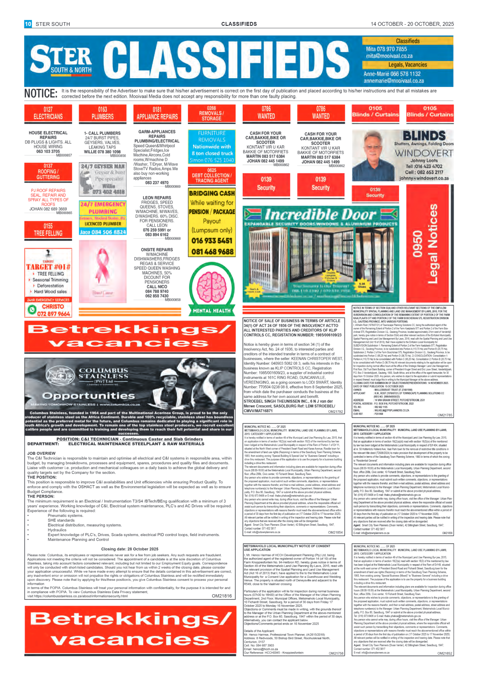 STER SOUTH 14 OCTOBER – 20 OCTOBER, 2025 page 10
