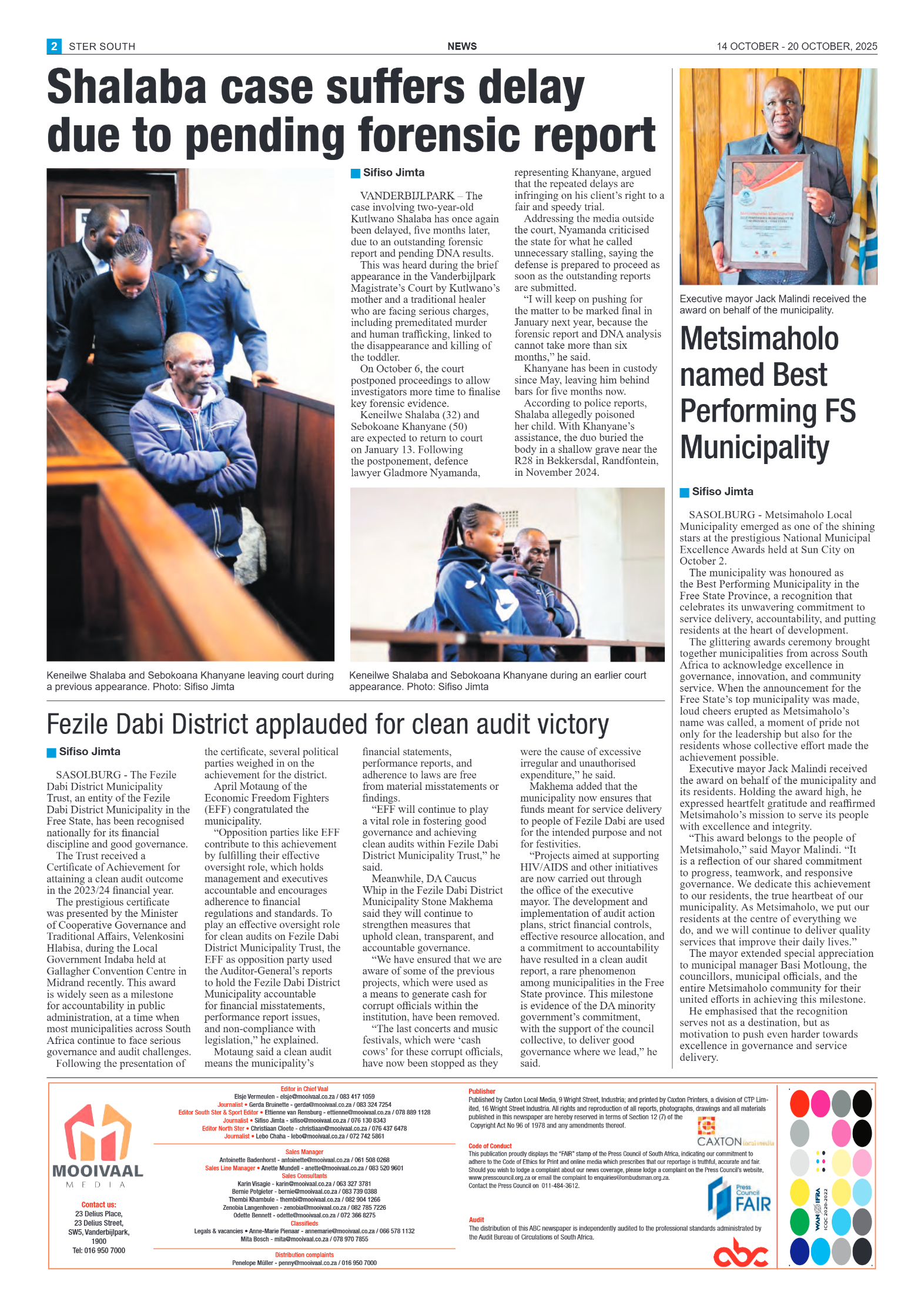 STER SOUTH 14 OCTOBER – 20 OCTOBER, 2025 page 2