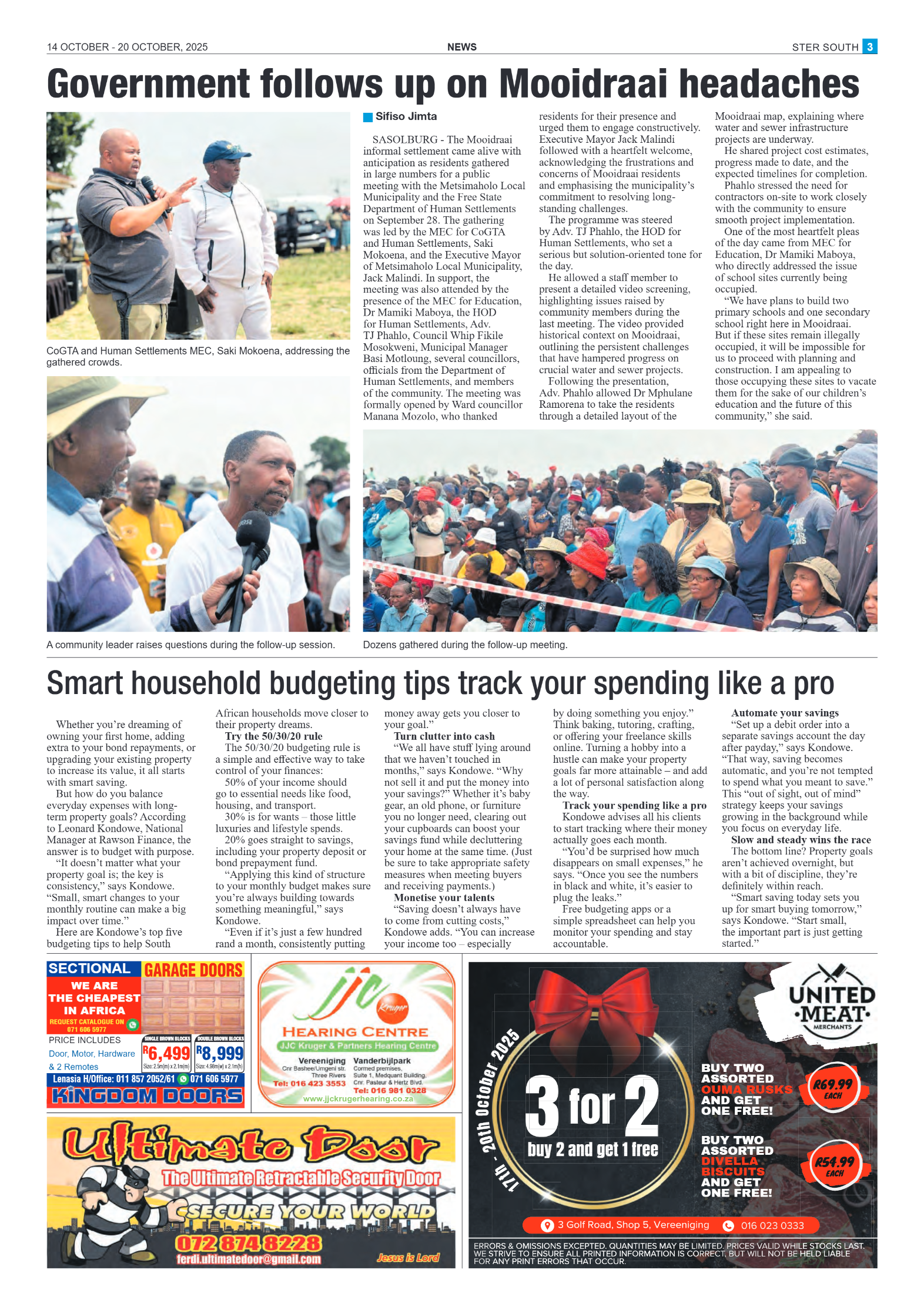 STER SOUTH 14 OCTOBER – 20 OCTOBER, 2025 page 3