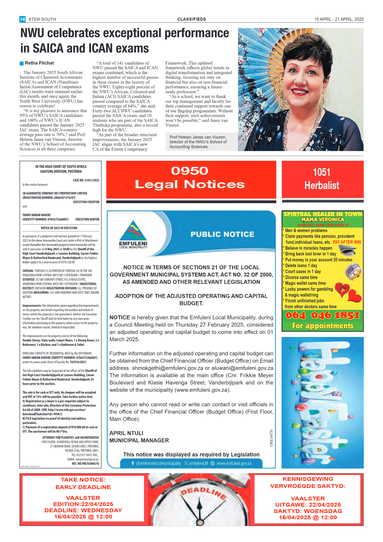 STER SOUTH 15 APRIL – 21 APRIL, 2025 page 14