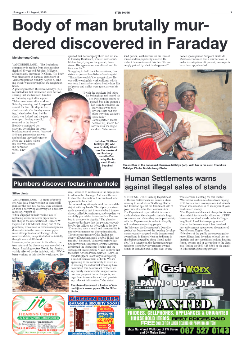 STER SOUTH 15 August – 21 August, 2023 page 3