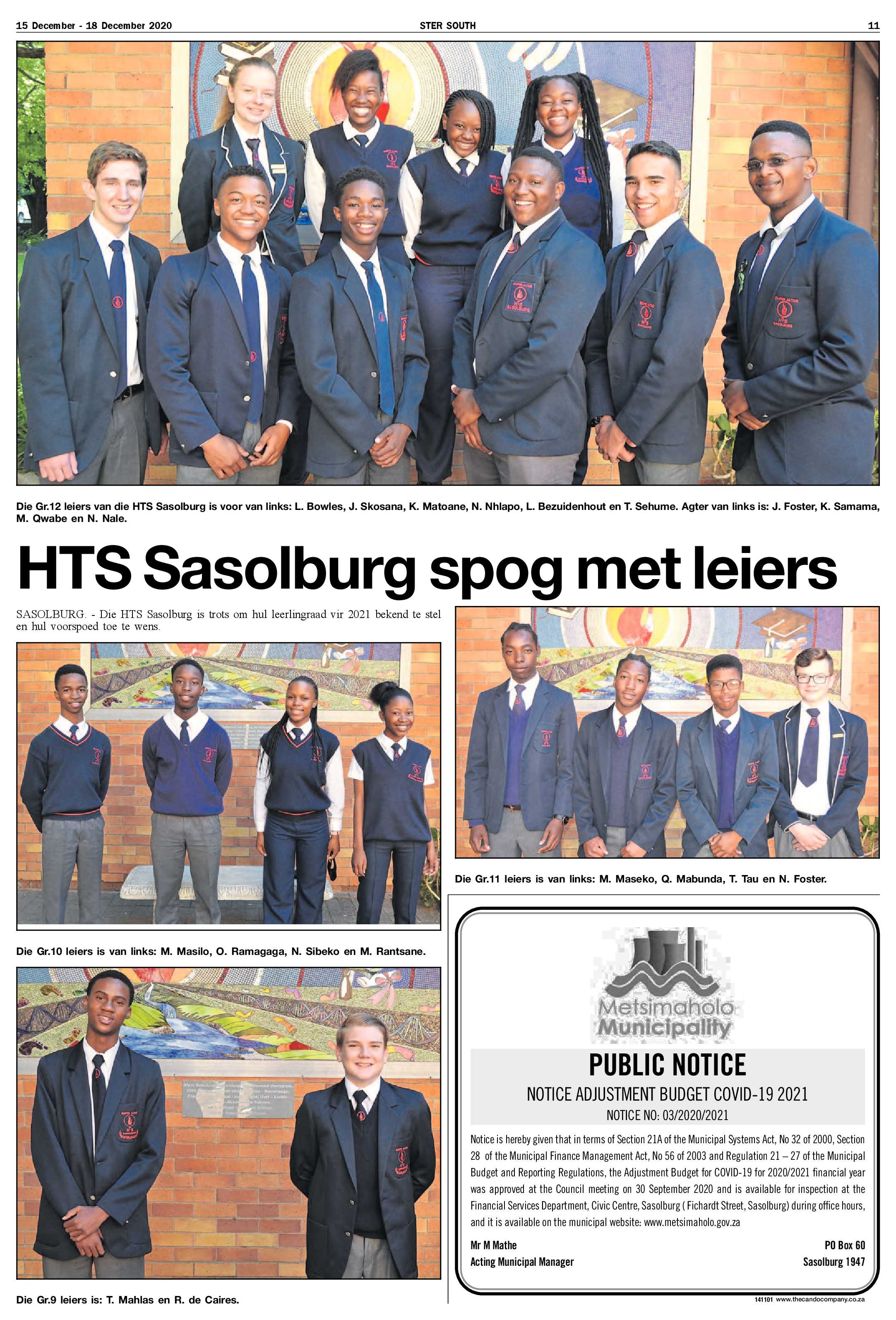 STER SOUTH 15 December – 18 December 2020 page 11