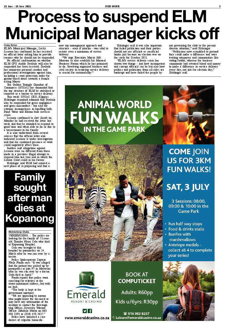 STER SOUTH 15 June – 18 June 2021 page 5