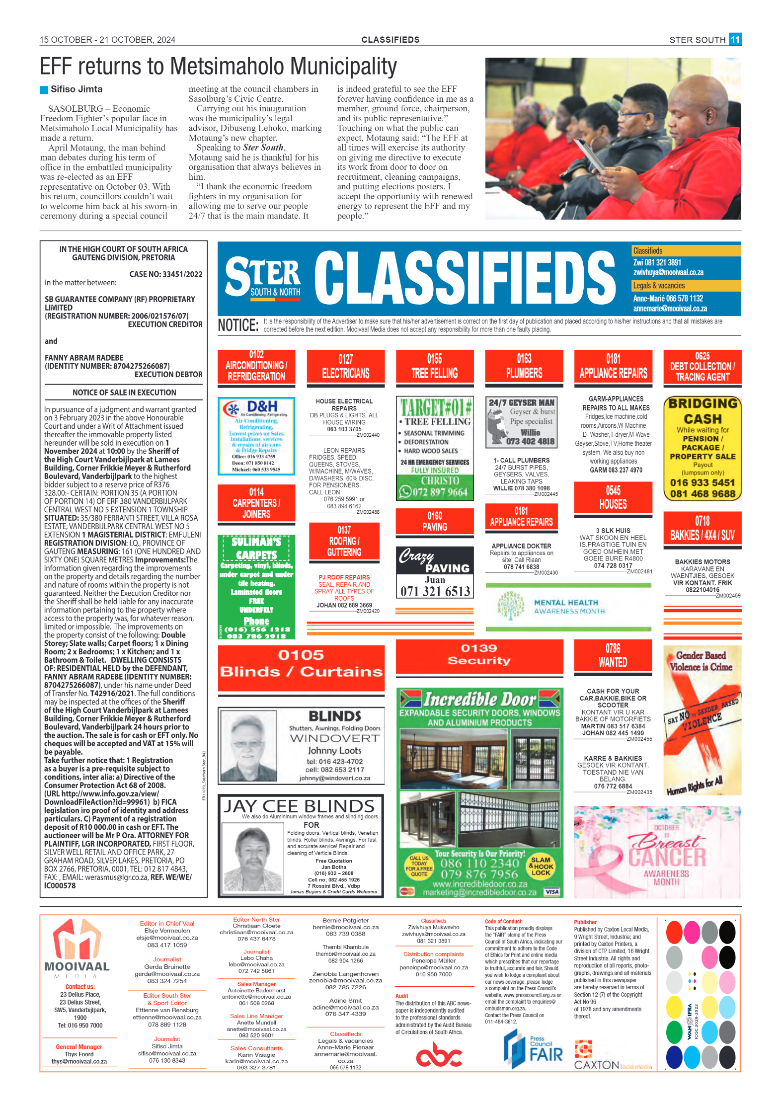 STER SOUTH 15 OCTOBER – 21 OCTOBER, 2024 page 10