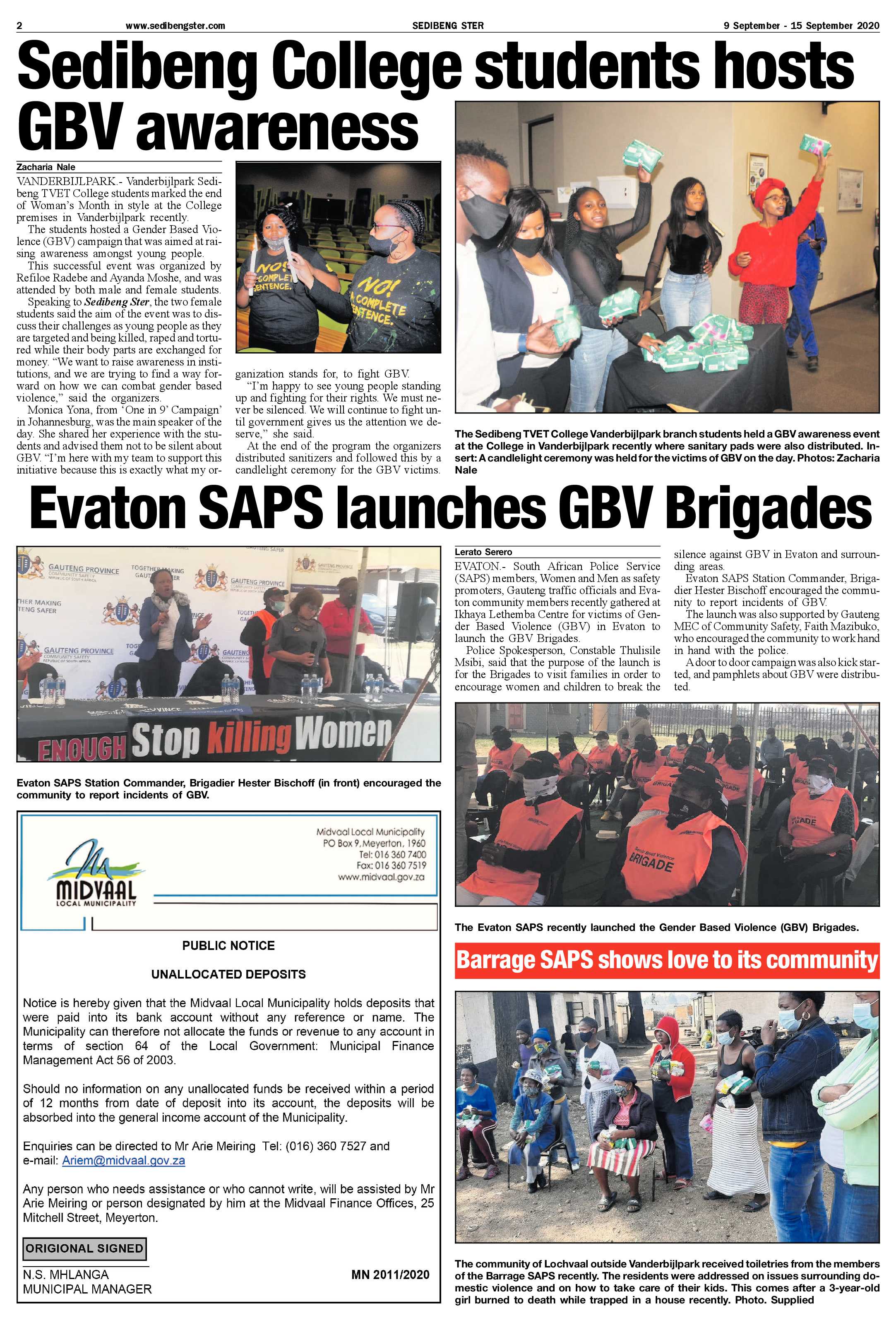 STER SOUTH 15 September – 18 September 2020 page 2