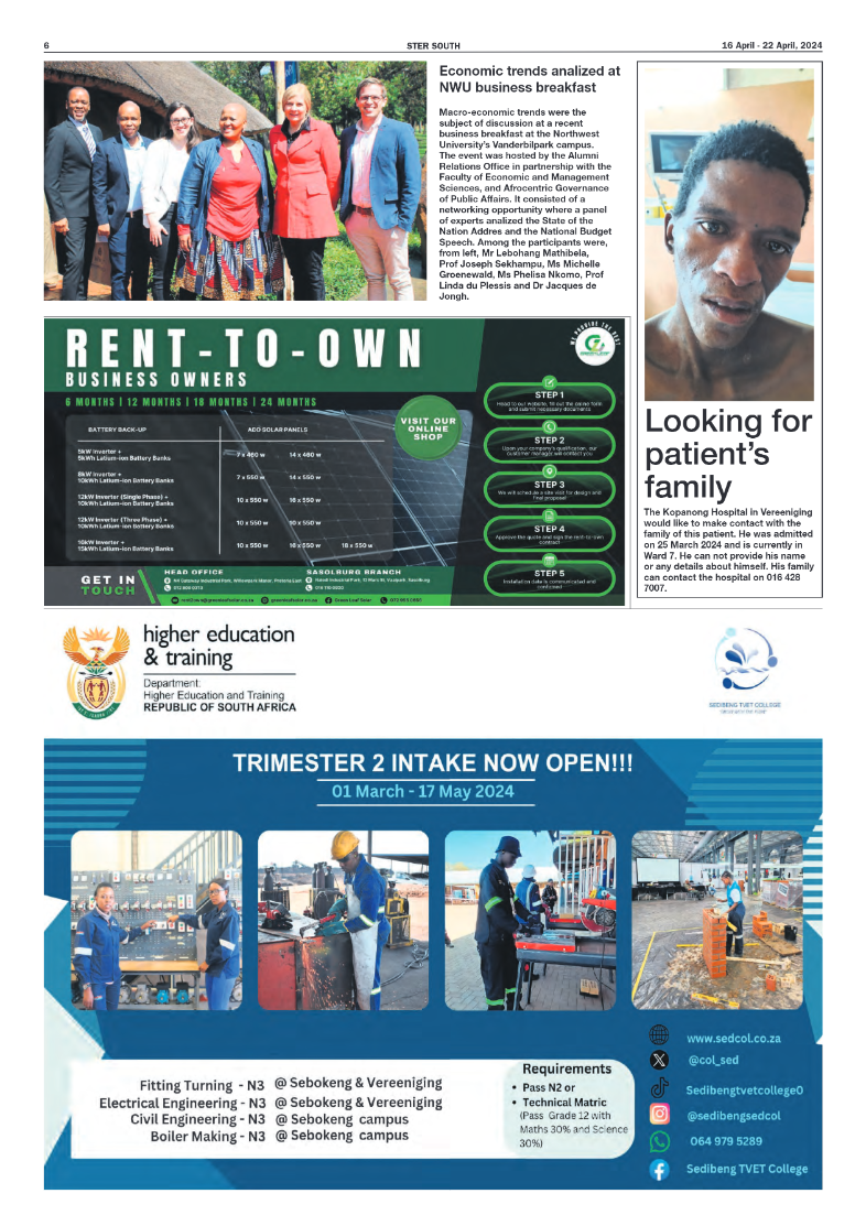 STER SOUTH 16 April – 22 April, 2024 page 6