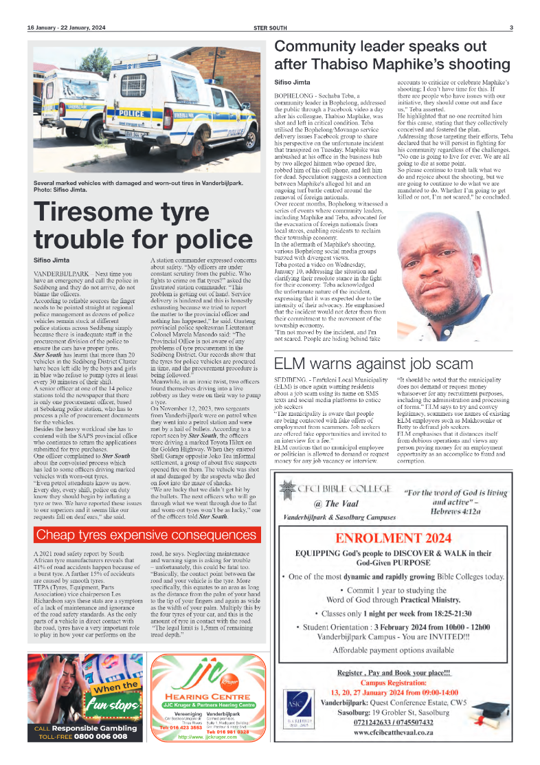 STER SOUTH 16 January – 22 January, 2024 page 3