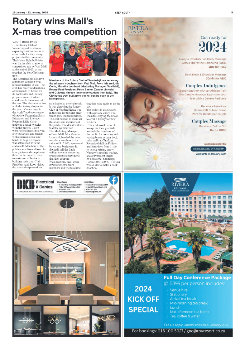 STER SOUTH 16 January – 22 January, 2024 page 5